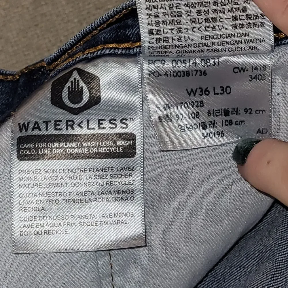 Levi's 514 Mens W36 L30 Straight Blue Denim Jeans